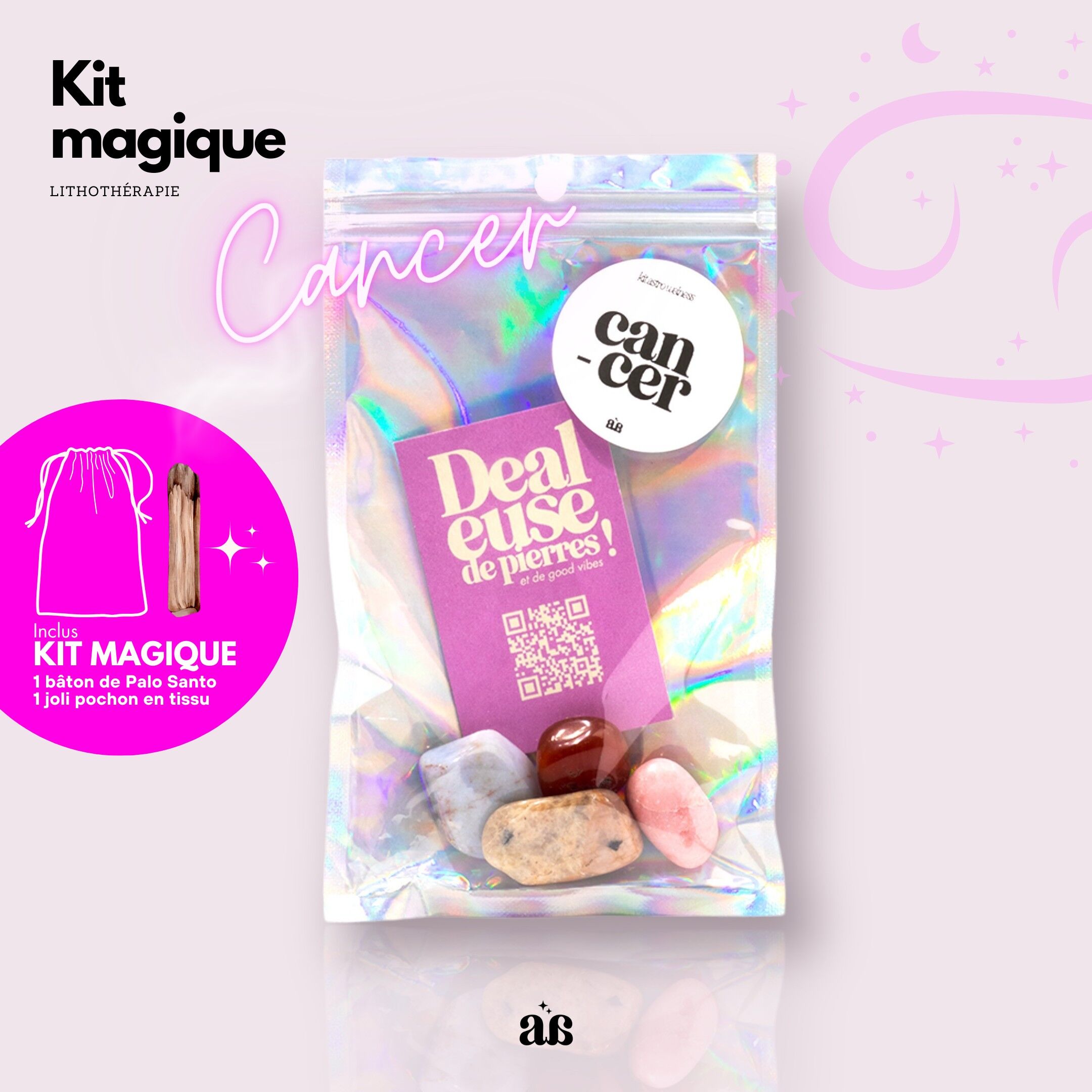 Astro CANCER Lithotherapie-Set ♋️🌊