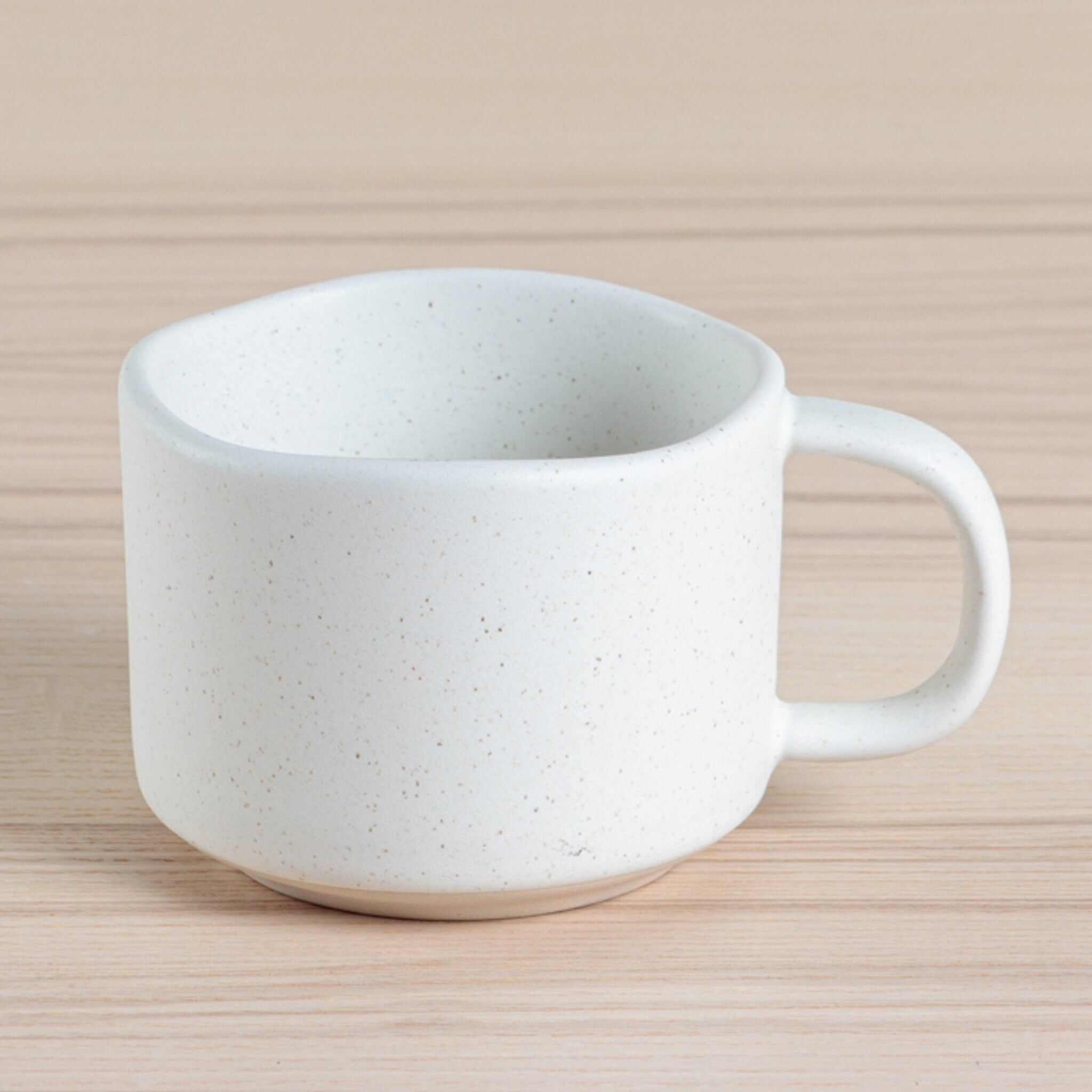 Tazza bianca piatta Organics - Avena