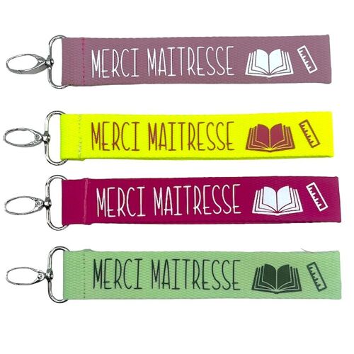Porte clés, "Merci maitresse"
