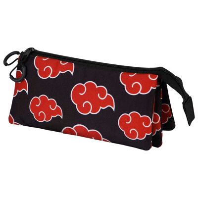 Astuccio triplo Naruto Clouds, nero