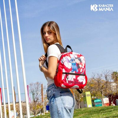 Disney Lilo y Stitch Kiss-Mochila Sweet, Rojo