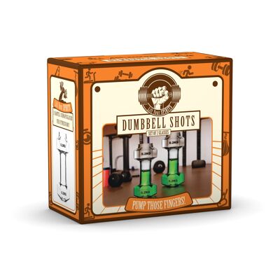 Juego de 2 vasos de chupito con forma de mancuerna, a medida, para bar