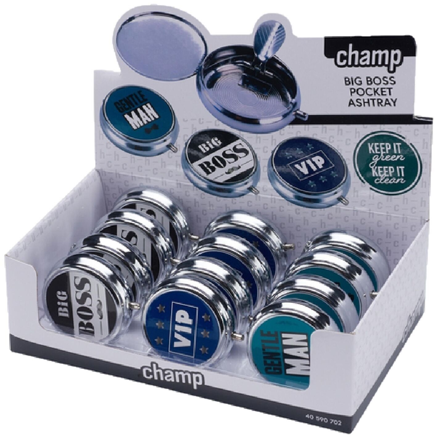 Boss CHAMP Metal Pocket Ashtray