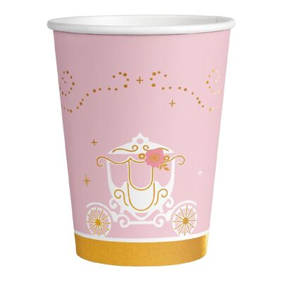 8 Gobelets Papier Princesse 250 Ml