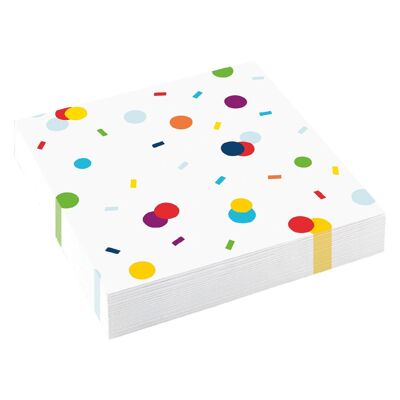 20 Servilletas Confeti 33 x 33 Cm