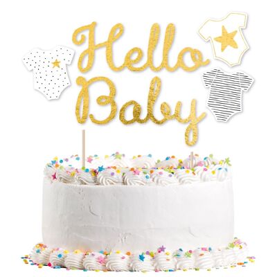 Décoration Pour Gâteau Papier Hello Baby