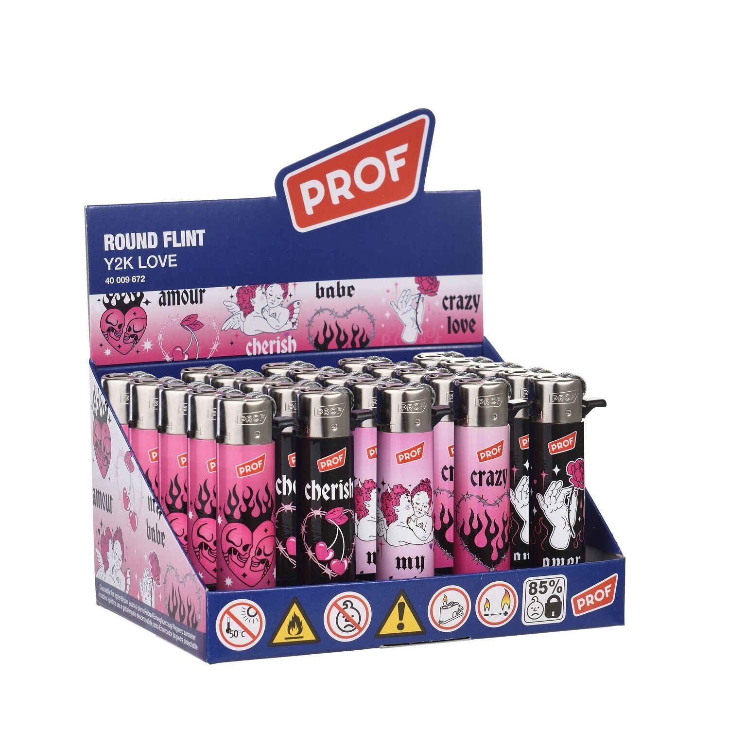 Y2K LOVE Round Flint Lighter