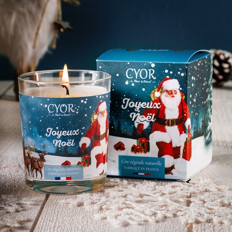 Vela natural Feliz Navidad (idea de regalo de Navidad)