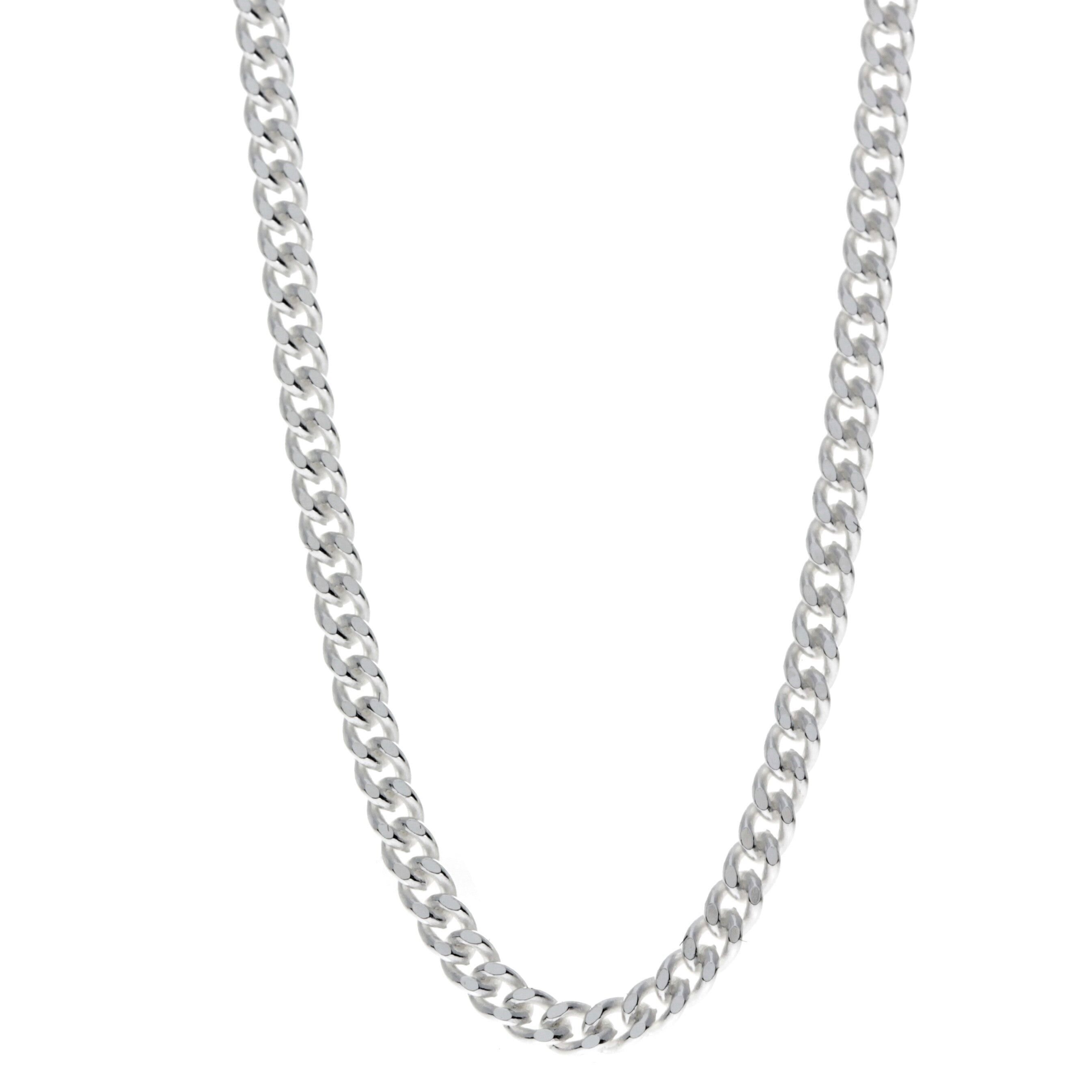 Made in Italy - 925 Sterling Silver 2 Sturdy 2 mm Thick Unisex Curbs Chain Necklace - GCH020
