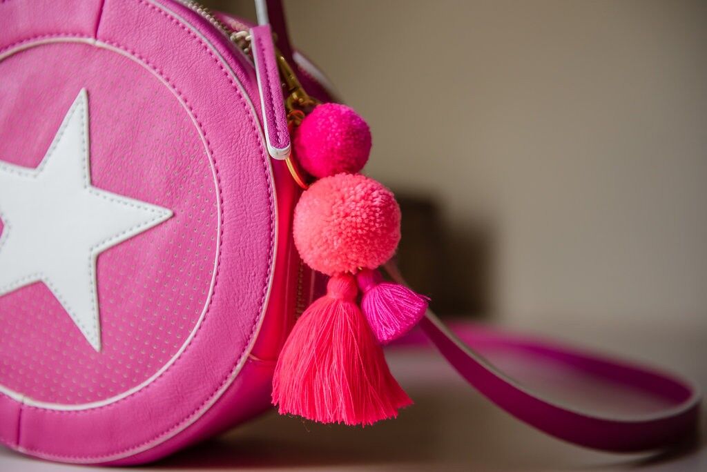 POM POM & Quaste SCHLÜSSELANHÄNGER / TASCHE ANHÄNGER - FLAMINGO PINKS