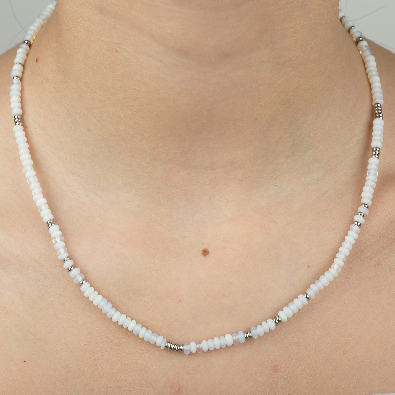 Moonstone Beaded Necklace