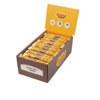 60 Barritas Malakoff Chocolate Blanco Avellana 18,5g