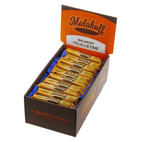 60 Chocolats Lait Feuilletine Emballés 18.5g.