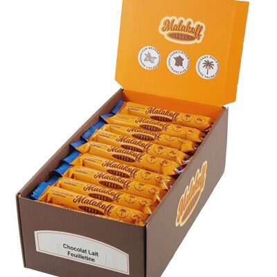 60 Chocolats Lait Feuilletine Emballés 18.5g.