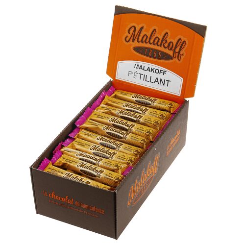 60 Barres Malakoff chocolat Pétillant 18.5g