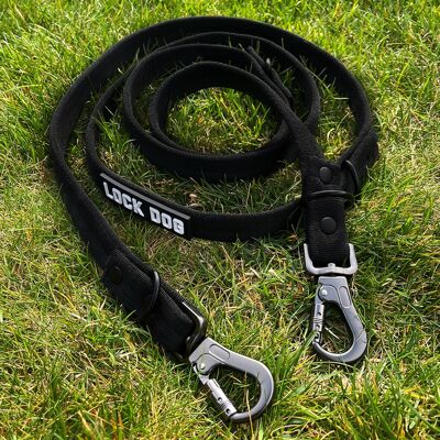 Laisse anti-morsure pour chien LOCK DOG avec mousqueton à clic