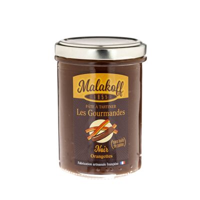 Dark Chocolate Orangette Spread (candied orange cubes) Palm oil free 240g pot.