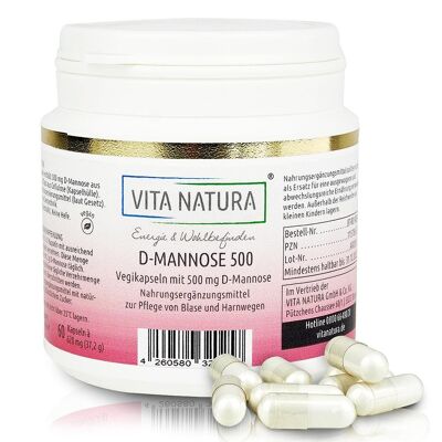 D-Mannose 500 mg veggie capsules 60 pcs.