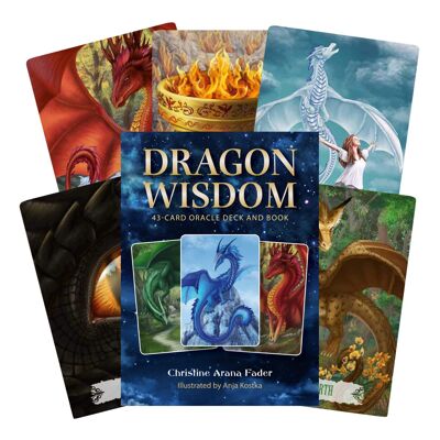 Juego de cartas y libro del Oráculo de la Sabiduría del Dragón Bailarín de la Tierra