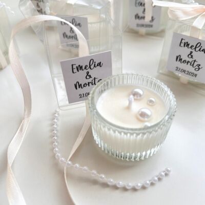 Mini velas de perlas para bodas, compromisos, bautizos, 10-100 piezas