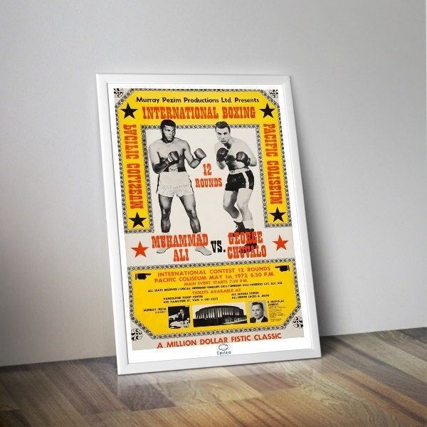 Poster di boxe ALI contro CHUVALO I Poster di lotta di boxe