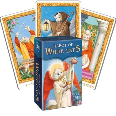 Cartas Mini Tarot De Los Gatos Blancos Lo Scarabeo