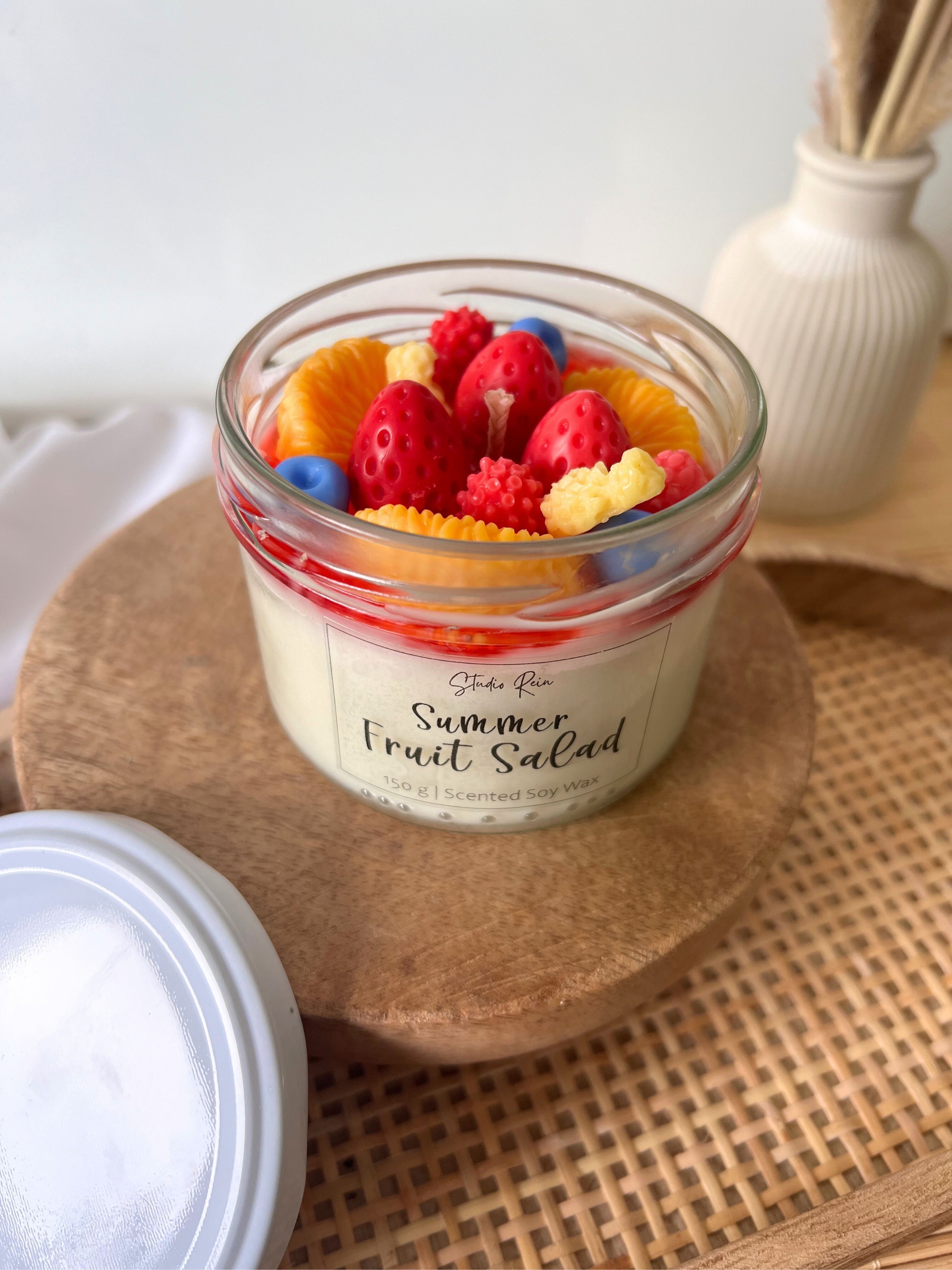Sommerfrüchte-Salat Duftkerze, Sojawachs, 150 g