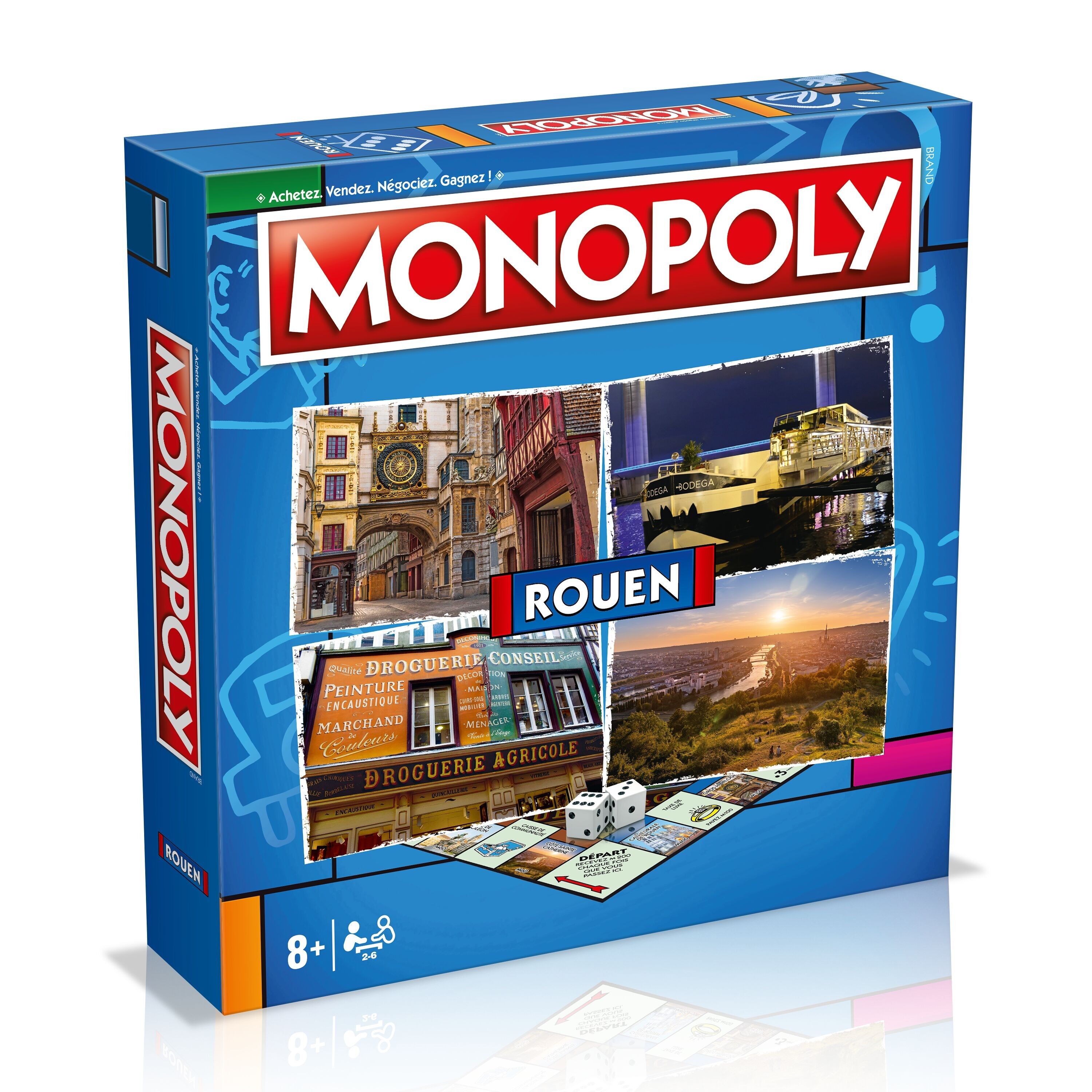 MONOPOLY ROUEN – Brettspiel – Städte & Regionen Edition – Hasbro Winning Moves – Geschenkidee