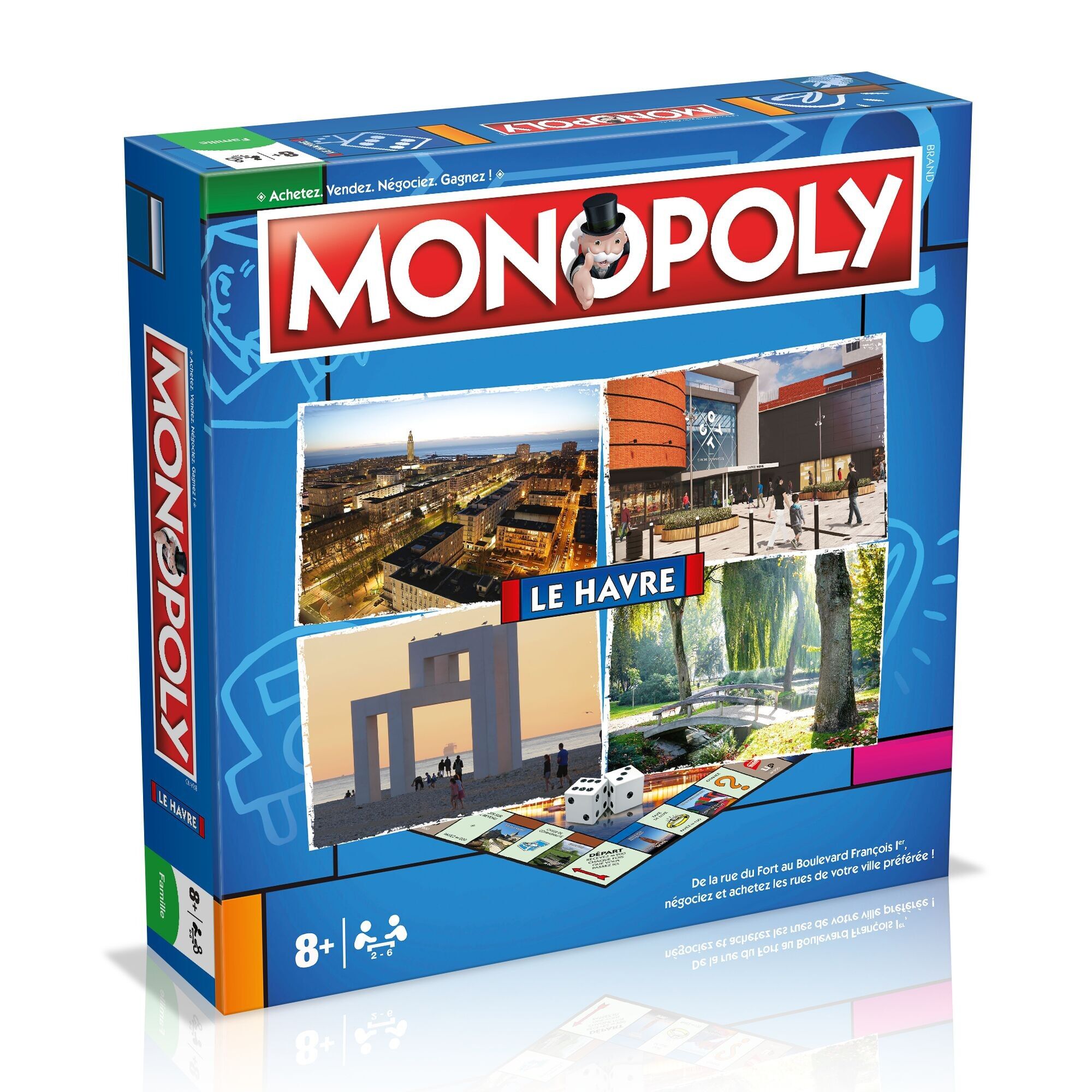 MONOPOLY LE HAVRE - Jeu de Société - Jeu de Plateau - Edition villes et régions - Hasbro Winning Moves - Idée cadeau