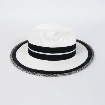 Antonia Hat - White/Black
