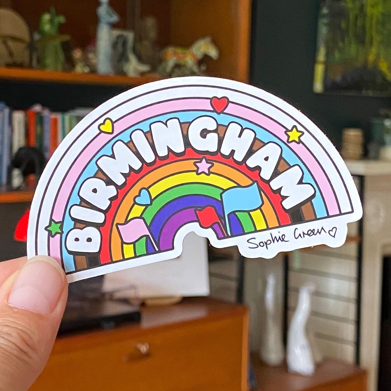 Adesivo in vinile grande Birmingham Rainbow Pride LGBTQ+