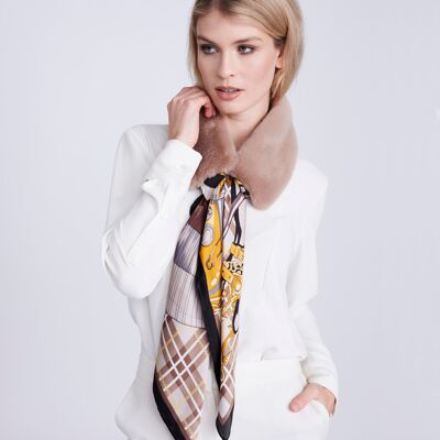 Bufanda Orla - Beige/Negro