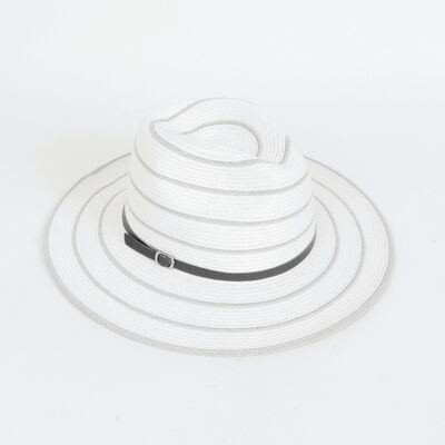Sombrero de crucero - Blanco/Plateado