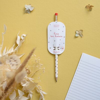 Crayon papier Ecris ton histoire - Les Mots d'Amour