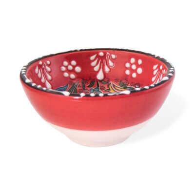 Cuenco de cerámica hecho a mano Tulipán rojo 8cm