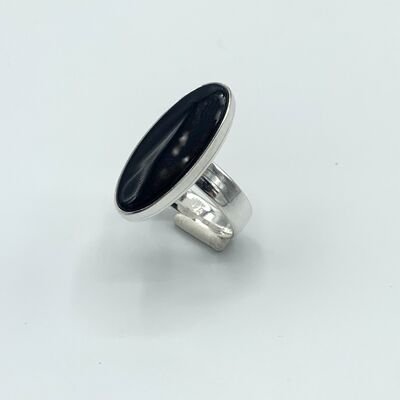 Anello in argento Onice 10x24mm