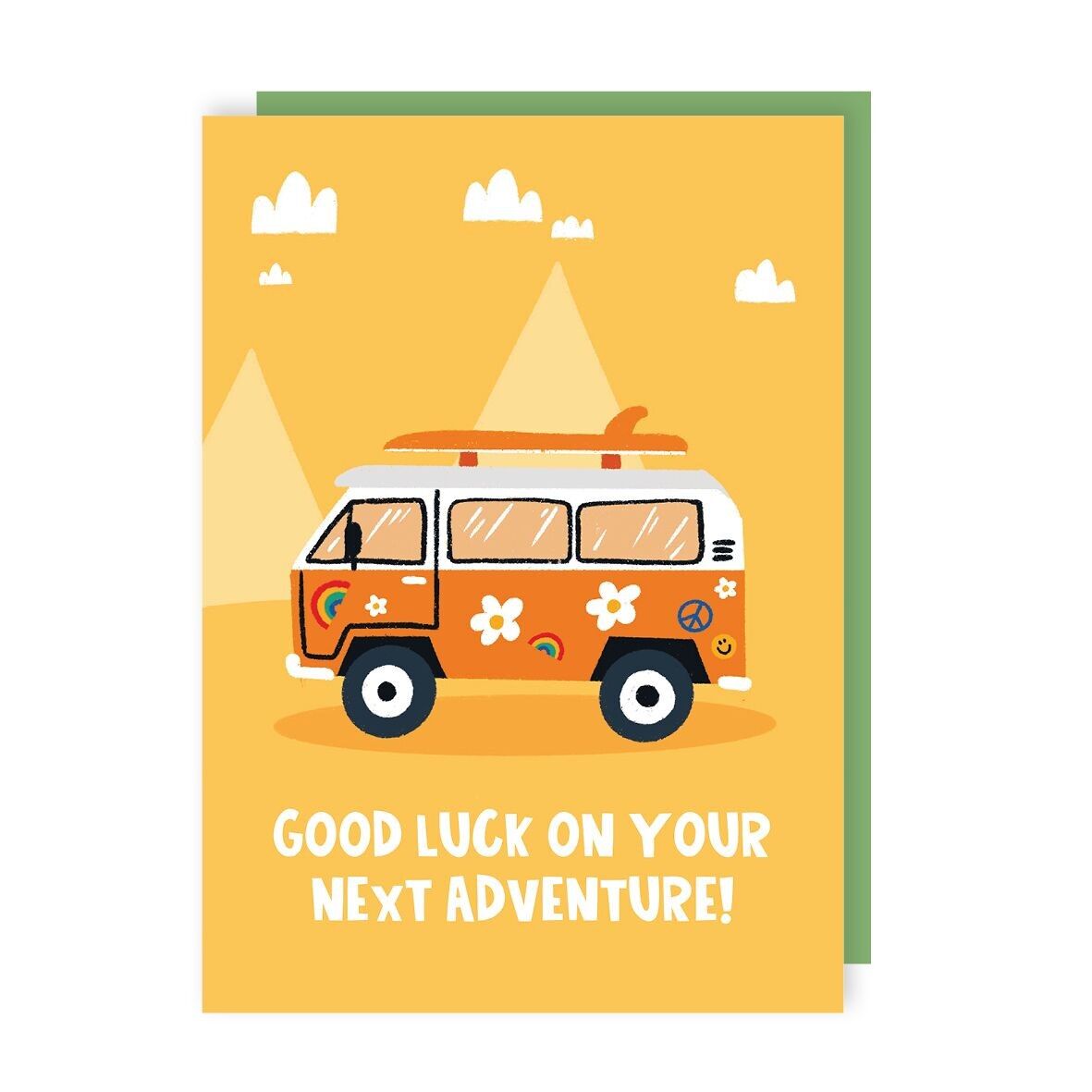 Pacchetto di 6 carte "Good Luck Campervan" della prossima avventura