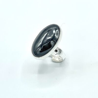 Anello in argento Ematite 15x25mm