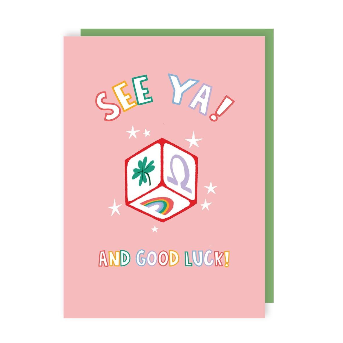 See Ya Good Luck Dice Leaving Card Pack da 6