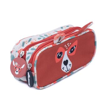 Trousse double  scolaire Mélimélos la biche 2