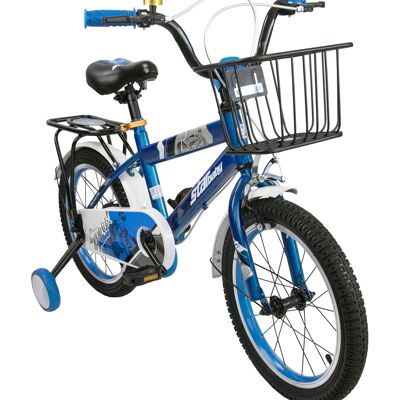 Vélos bleus Airel pour enfants pour garçons et filles | Vélos avec roues et panier | Vélos 12, 16, 18 et 20 pouces | Vélos pour enfants 3-11 ans