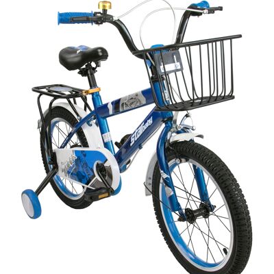 Airel Kinderfahrräder Blau für Jungen und Mädchen | Fahrräder mit Rädern und Korb | 12, 16, 18 und 20 Zoll Fahrräder | Kinderfahrräder 3-11 Jahre alt