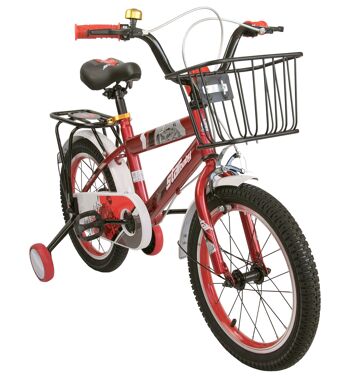 Vélos rouges pour enfants Airel pour garçons et filles | Vélos avec roues et panier | Vélos 12, 16, 18 et 20 pouces | Vélos pour enfants 3-11 ans 1