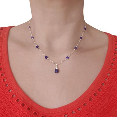 Collier Lapis Lazuli en Argent Massif 925