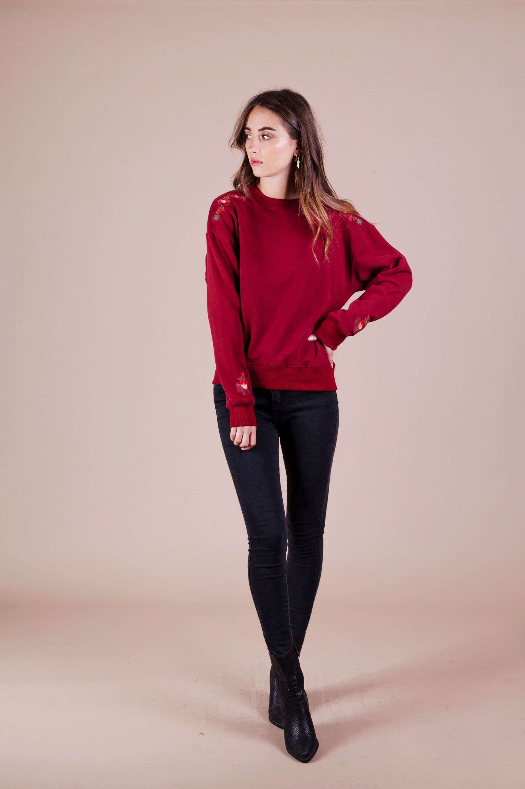 Sudadera SWEETY Bordeaux