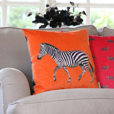 Zebra Velvet Cushion