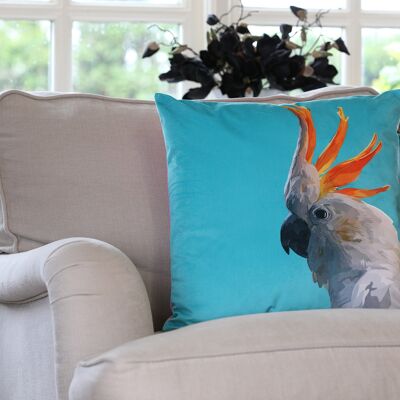Cockatoo Velvet Cushion