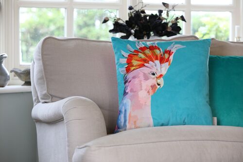 Major Mitchell Cockatoo Velvet Cushion