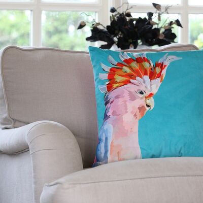 Major Mitchell Cockatoo Velvet Cushion