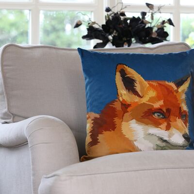 Coussin en velours renard